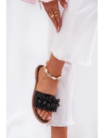 Dámské Plné Sandály S Ozdobnými Černé model 21687328 - Boto