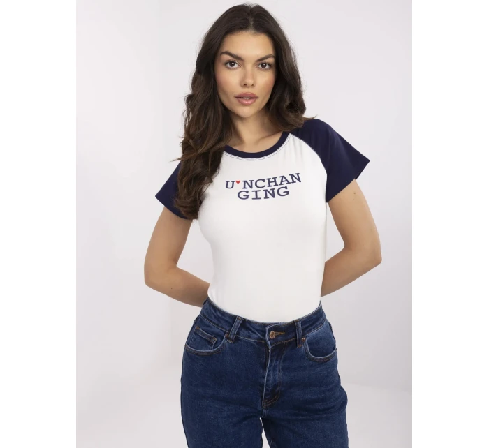 NM TS Tričko V7939.50 tmavomodrá a biela