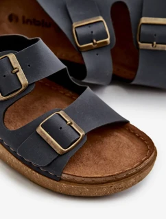 Ľahké pohodlné pánske papuče s prackami Inblu tmavomodré