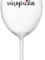VÍNOPIČKA - priehľadný pohár na víno 350 ml