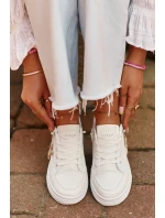 Dámské sportovní boty na platformě model 22010082 Bílá - VINCEZA