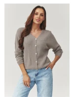 Zapínanie svetra model 223257 Makadamia