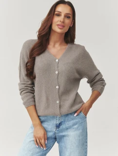 Zapínanie svetra model 223257 Makadamia