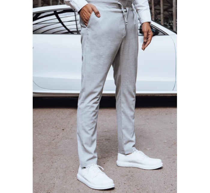 Pánské světle šedé chino kalhoty Dstreet model 21977501 - FashionStreet