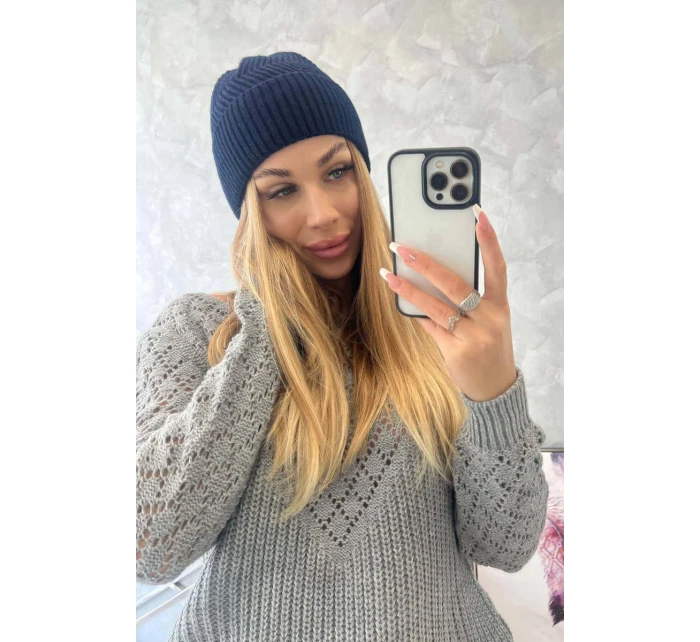 Tenká čepice Oliwia model 18750347 tmavě modrá - K-Fashion