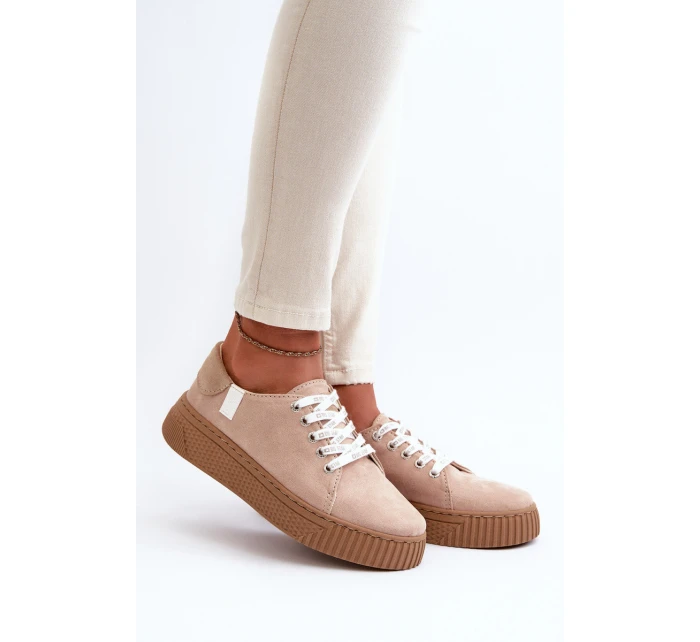 Trampki Damskie MEMORY FOAM SYSTEM BIG STAR NN276002 Ciemnobeżowe