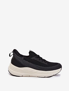 Pánské Sportovní Boty Textilní Na Platformě  Černé model 22147190 - Kobbo