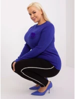 Sweter PM SW PM model 19319052 kobaltowy - FPrice Sweter PM SW PM model 19319052 kobaltowy - FPrice