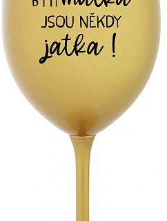 MATKA JSOU  zlatá sklenice na víno 350 ml model 22161889 - Giftela