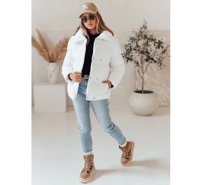 Dámská prošívaná zimní bunda bílá Dstreet model 21990593 - FashionStreet