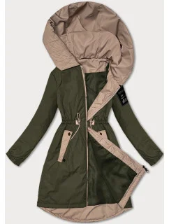 Dámská bunda v khaki barvě se v pase model 20829981 - S'WEST