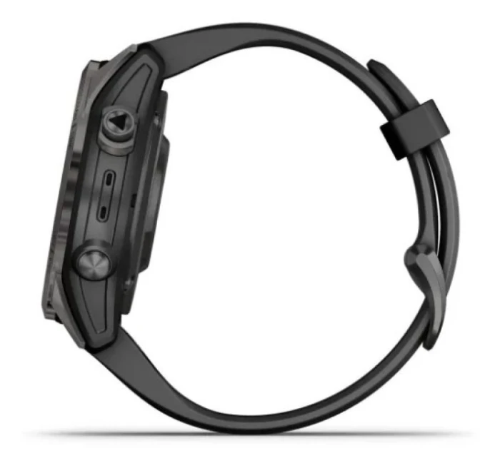 Hodinky Garmin Fenix 7S Pro 42mm Sapphire Solar šedé titánové DLC s čiernym remienkom Hodinky Garmin Fenix 7S Pro 42mm Sapphire Solar šedé titánové DLC s čiernym remienkom