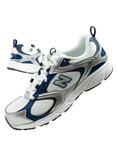 New Balance 408 pánske športové tenisky módne pohodlné biele strieborné