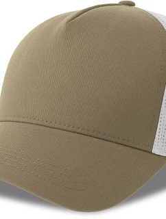 Atlantis Headwear Rapper Cotton-S 5-panelová truckerová čiapka 33.0260 khaki/biela