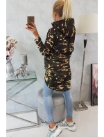 Mikina moro s dlhým chrbtom khaki+hnedá Mikina moro s dlhým chrbtom khaki+hnedá