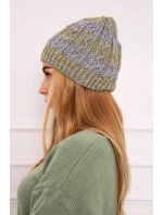 Fleecová čiapka Melisa K241 sivá+olivová Fleecová čiapka Melisa K241 sivá+olivová