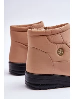 Śniegowce Damskie Ocieplane Beżowe Helis