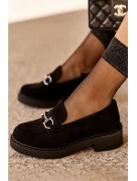 Dámské semišové Mokasíny černé model 21633341 - SERGIO LEONE Dámské semišové Mokasíny černé model 21633341 - SERGIO LEONE