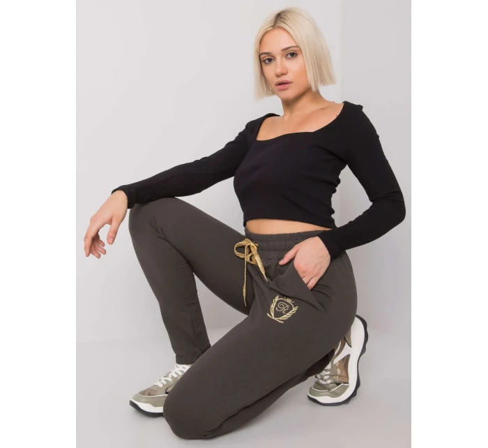 Tepláky RV DR 6685.70P tmavá khaki