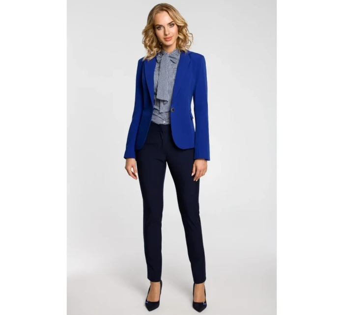 Bunda s límcem a zapínáním na knoflík královská modř model 15101648 - Moe