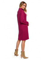 Dámské svetrové šaty s vysokým límcem model 17995462 - Moe