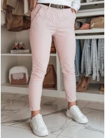 Dámske nohavice chinos s opaskom LINESKA ružová FashionStreet UY2630 Dámske nohavice chinos s opaskom LINESKA ružová FashionStreet UY2630