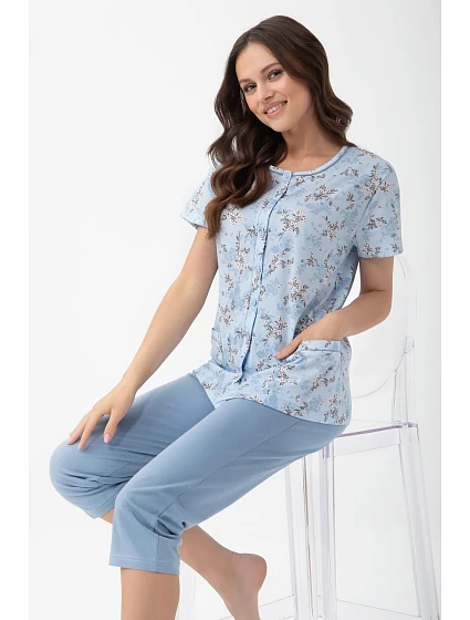 Pyžamo Luna 1304 kr/r M-XL L26 rozopínateľné Pyžamo Luna 1304 kr/r M-XL L26 rozopínateľné
