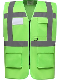 Yoko HVW 801 Hi-Vis multifunkčná vesta 79.W801 limetková