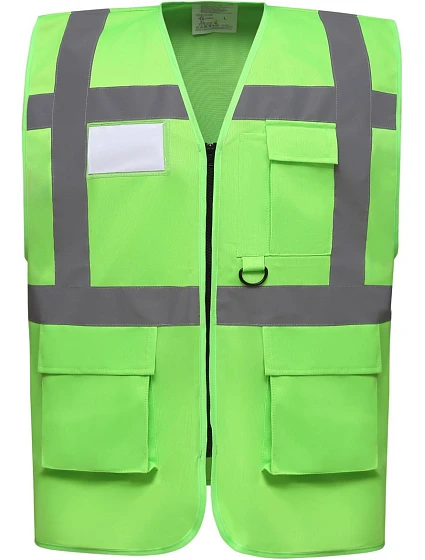 Yoko HVW 801 Hi-Vis multifunkčná vesta 79.W801 limetková Yoko HVW 801 Hi-Vis multifunkčná vesta 79.W801 limetková