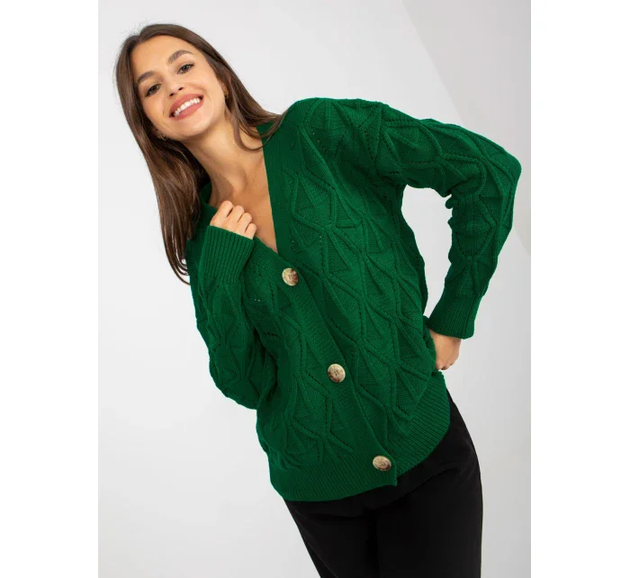 Dámsky sveter LC SW 8035 tmavo zelený