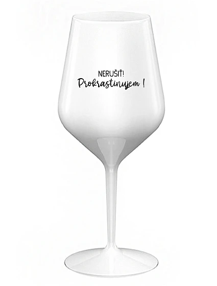 DON'T BREAK IT! - biely nerozbitný pohár na víno 470 ml DON'T BREAK IT! - biely nerozbitný pohár na víno 470 ml