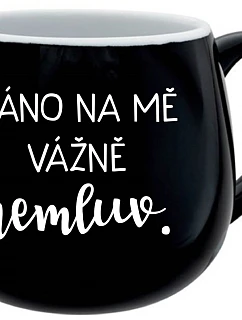I'M DEARLY LOVING IT - čierny keramický hrnček 300 ml