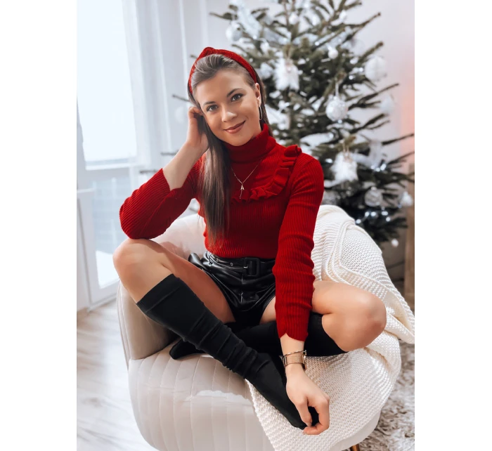 Dámský svetr NOAH červený Dstreet model 21964220 - FashionStreet Dámský svetr NOAH červený Dstreet model 21964220 - FashionStreet