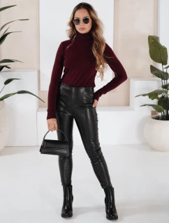 Dámske kožené legíny GALACTIC GAZE black FashionStreet UY1566