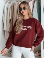 Dámská oversize mikina s potiskem vínová Dstreet model 21988129 - FashionStreet