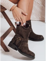 Dámske semišové hnedé topánky FashionStreet ZY1098