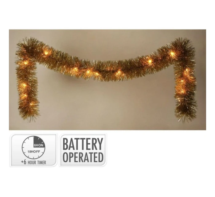 DEKORAČNÁ GIRLANDA 270CM 26LED ZLATÁ