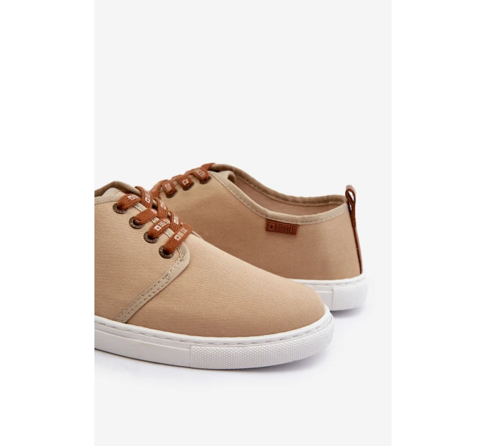 Tenisówki Trampki Męskie Big Star NN176001 Memory Foam System Beżowe