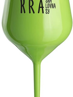 BEAUTIFUL QUEEN OF BEAUTY - zelený nerozbitný pohár na víno 470 ml