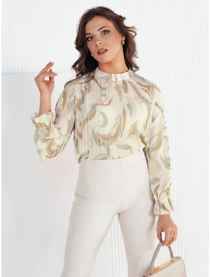 Dámská plisovaná halenka béžová Dstreet model 21972938 - FashionStreet