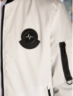 Pánská přechodná bunda bomber béžová Dstreet model 21986400 - FashionStreet Pánská přechodná bunda bomber béžová Dstreet model 21986400 - FashionStreet