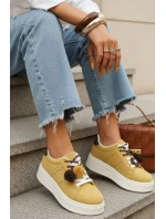 Dámské tenisky na platformě žluté Dstreet model 21996408 - FashionStreet Dámské tenisky na platformě žluté Dstreet model 21996408 - FashionStreet