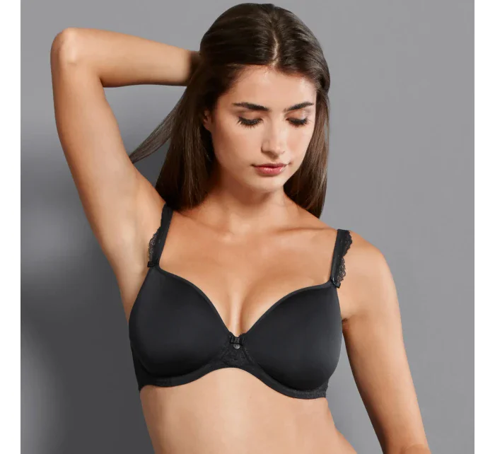 Podprsenka s kosticami Selma s dištančnými košíčkami 5637 čierna - RosaFaia