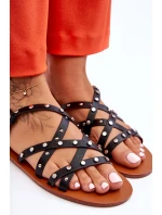 Dámské Sandály S Ozdobami Černá model 21627741 - Boto Dámské Sandály S Ozdobami Černá model 21627741 - Boto