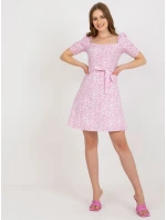 Sukienka LK SK model 18605337 biało różowy - FPrice
