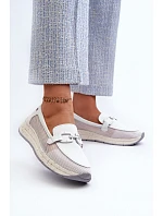 Dámske kožené mokasíny D&A TW210 white - S.Barski