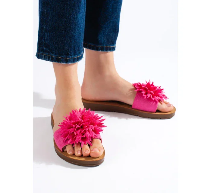 Praktické dámske fialové ponožky bez päty Praktické dámske fialové ponožky bez päty