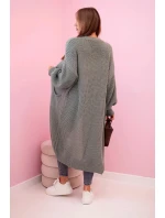 Dlhý sveter tmavá mäta