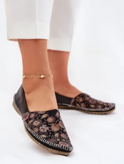 Kožené Vzorované Baletky model 21693638 Černé - Maciejka