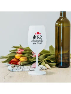 MEZINÁRODNÍ DEN ŽÍZNĚ - bílá  sklenice na víno 350 ml